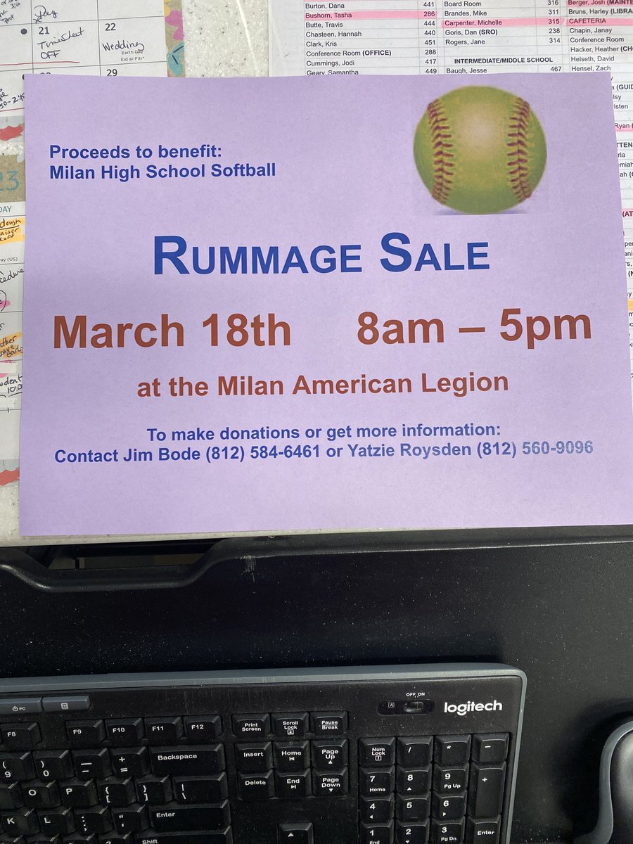 MilanSoftball1's tweet photo. If anyone would like to donate to our rummage sale please let me know hope to see all of you at the sale https://t.co/x7SbS0xkFE