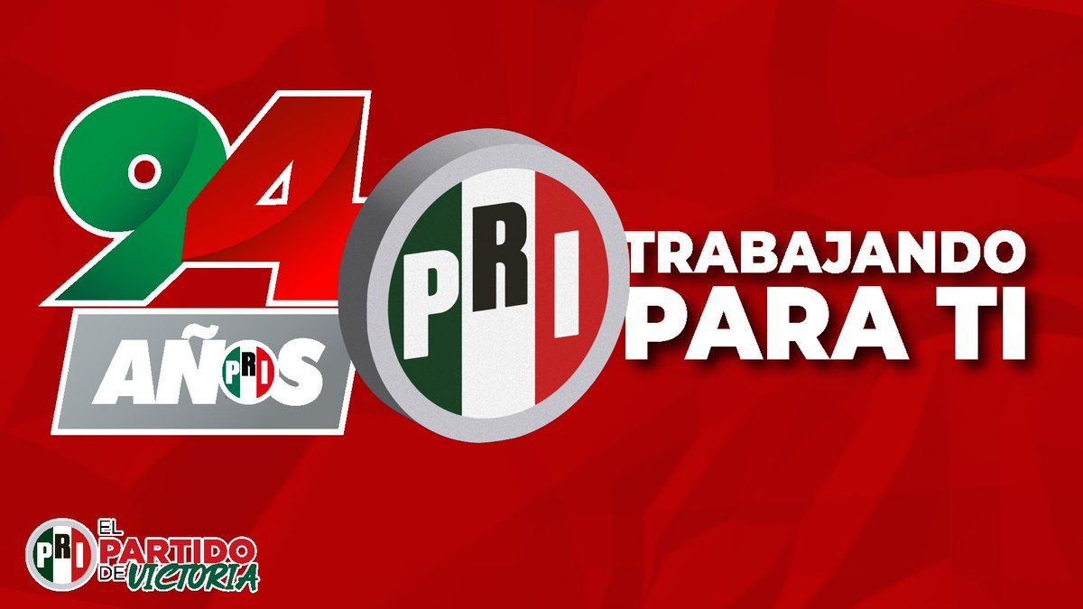 Hoy celebramos 94 años de lucha, 94 años de trabajo continuo para que a las familias de #CdVictoria y de todo #México les vaya mejor. 🟢⚪🔴

#PRI94AñosContigo