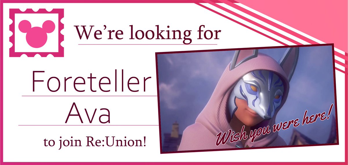 connect_reunion's tweet photo. We're looking for a Ava roleplayer to join RE:Union!
#kh #khrp #kingdomhearts #roleplay #khux #foretellerava #ava https://t.co/zWKDQVLRKi