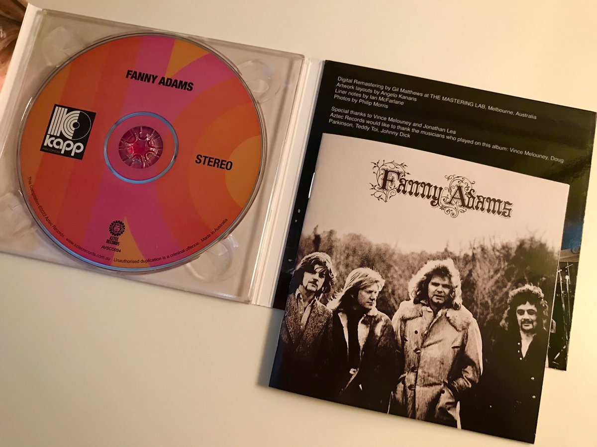 MelouneyMusic's tweet photo. Here’s a first look at Aztec Records’ Fanny Adams reissue, courtesy of Vince’s Tall Poppy Syndrome bandmate Jonathan Lea who posted that the mastering and packaging are fantastic.
#FannyAdams https://t.co/zSyKXuc5AC