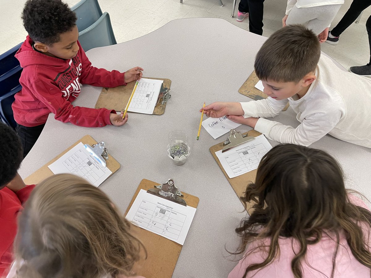 mswalsh18's tweet photo. 🧪 Scientists conducting water filter experiments 🔬💦 what materials can clean dirty water the best. Would you drink any of these? @SomersetPS https://t.co/MJY2n6C2Rq