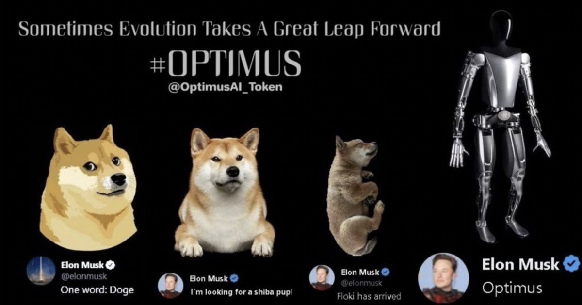 crypto_TomTom's tweet image. it was (and still is) so obvious, right?

best narrative memecoin of years to come - #OPTIMUS

$13mil will just be a speck on the chart soon

@OptimusAI_Token