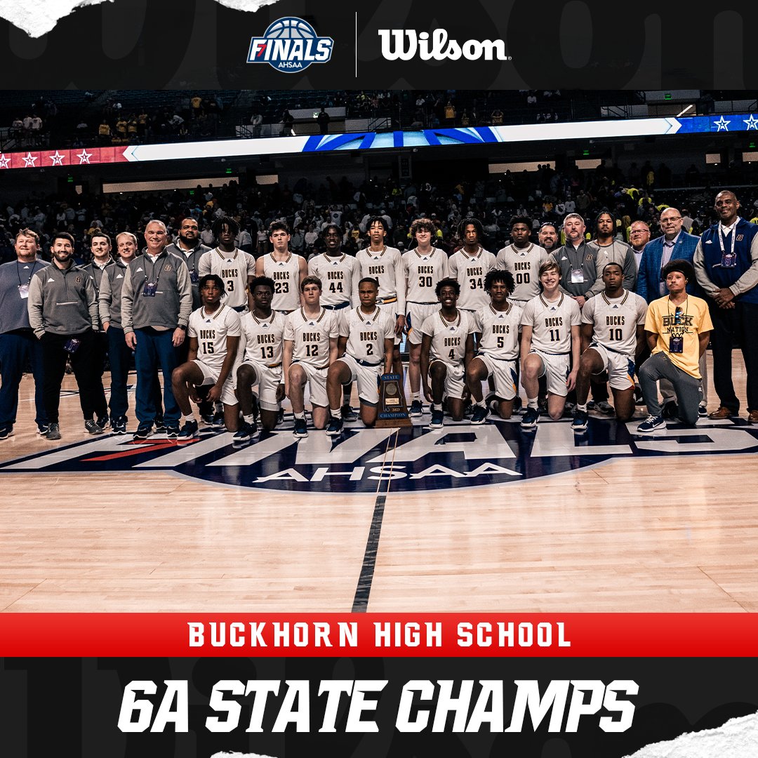 AHSAA_hoops's tweet photo. The @BkbBucks are Alabama's 2023 #6ABoys @WilsonSportingG #AHSAA State Champions! 🏆 

#StateFinals | #Ball4ItAll | @WilsonSportingG | #6A | @LegacyArena | @AHSAAUpdates https://t.co/OZGQDKXFhg