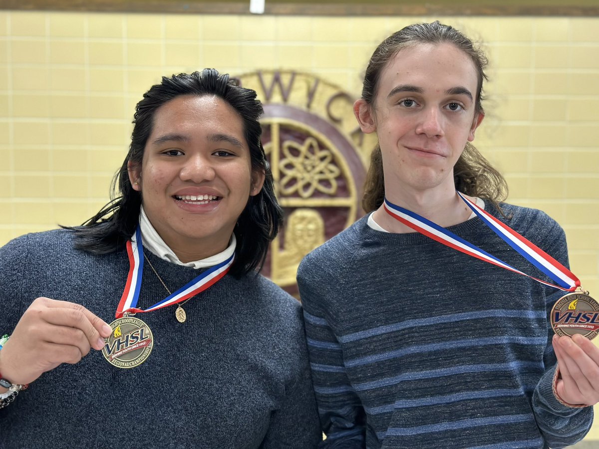 STATE BOUND! Congratulations to JC Salubre and Jude Lenhart who placed 1st and 3rd respectively at the Super Regionals Forensics Championships. Both competed in the Storytelling event and both move on to the state championships!
