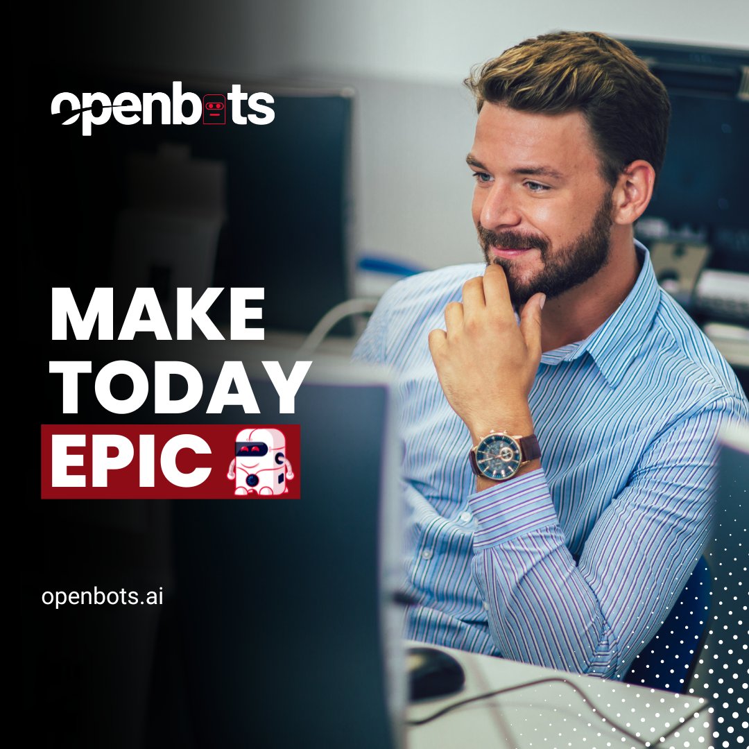 OpenBotsAI's tweet image. Make TODAY epic with OpenBots!

☑️ OpenBots provides friction-free access to enterprise-grade automation tools and services. 

For further details, reach us at 🌐 openbots.ai

#openbots #automatedworkflow