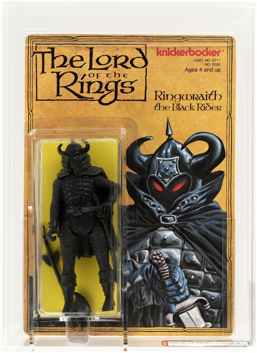 HakesAuctions's tweet image. Better hide that ring! Take care on your travels as @HakesAuctions' new sale includes this #AFA 75 #Ringwraith from #Knickerbocker's 1979 #LordOfTheRings toyline! Bidding is now open! ow.ly/71ut50N8Kji 
#LOTR #Tolkien #actionfigures #collector