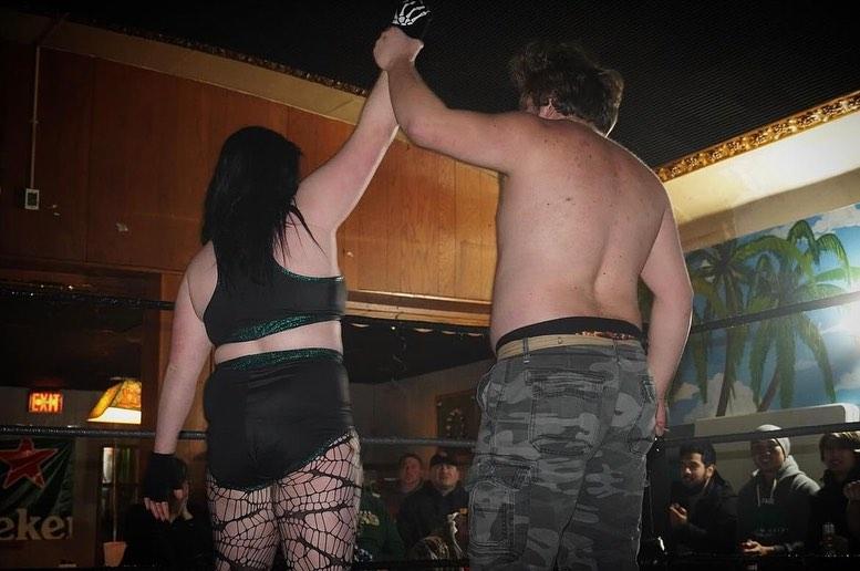 Last night, I made my @4thWallWrestlin debut! Now... the match didnt exactly go as planned! But I assure you this won't be the last you see of Jade Blackwell at 4th Wall💚🖤 📷 (ashleys.photoz on Instagram)