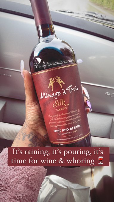 Wine O&rsquo;clock 🍷 M&eacute;nage &aacute; Trois anyone!? #wine #drink #aesthetic #drinking #naudiaexotica #redwine https://t<a href="/tag/wine"class="tags">#wine</a><a href="/tag/drink"class="tags">#drink</a><a href="/tag/redwine"class="tags"><span>#redwine</span></a><a href="/tag/drinking"class="tags"><span>#drinking</span></a><a href="/tag/aesthetic"class="tags"><span>#aesthetic</span></a><a href="/tag/naudiaexotica"class="tags"><span>#naudiaexotica</span></a>