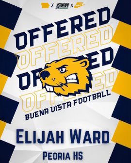 E_Ward28's tweet photo. Blessed for the opportunity to further my education and play at Buena Vista university! @CoachPerrone @_Todd_Olson @jgolden8442 @PeoriaPantherFB @MyRecruits_ https://t.co/MTGdg2TGc4