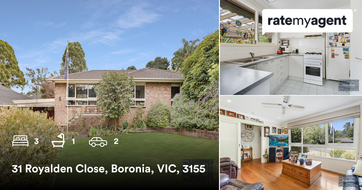 🛌 3 🛀 1 🚘 2
📍 31 Royalden Close, Boronia, VIC, 3155

Our agent’s latest listing on #RateMyAgent

rma.reviews/B2zpXVUBuMYb

...
#ratemyagent #realestate #BigginScott_Boronia