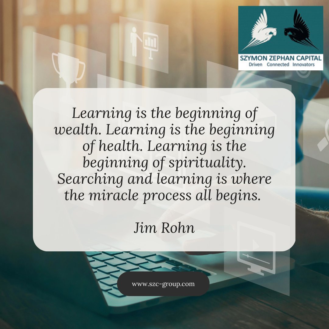SzymonZephanCap's tweet photo. How do you incorporate learning into your everyday life?
Let us know in the comments 🤓⬇️
 
#quotestagram #quoteoftheday #quotesdaily #quotesoftheday #financialquote #financialquotes #learning https://t.co/bvNt9OVYWh