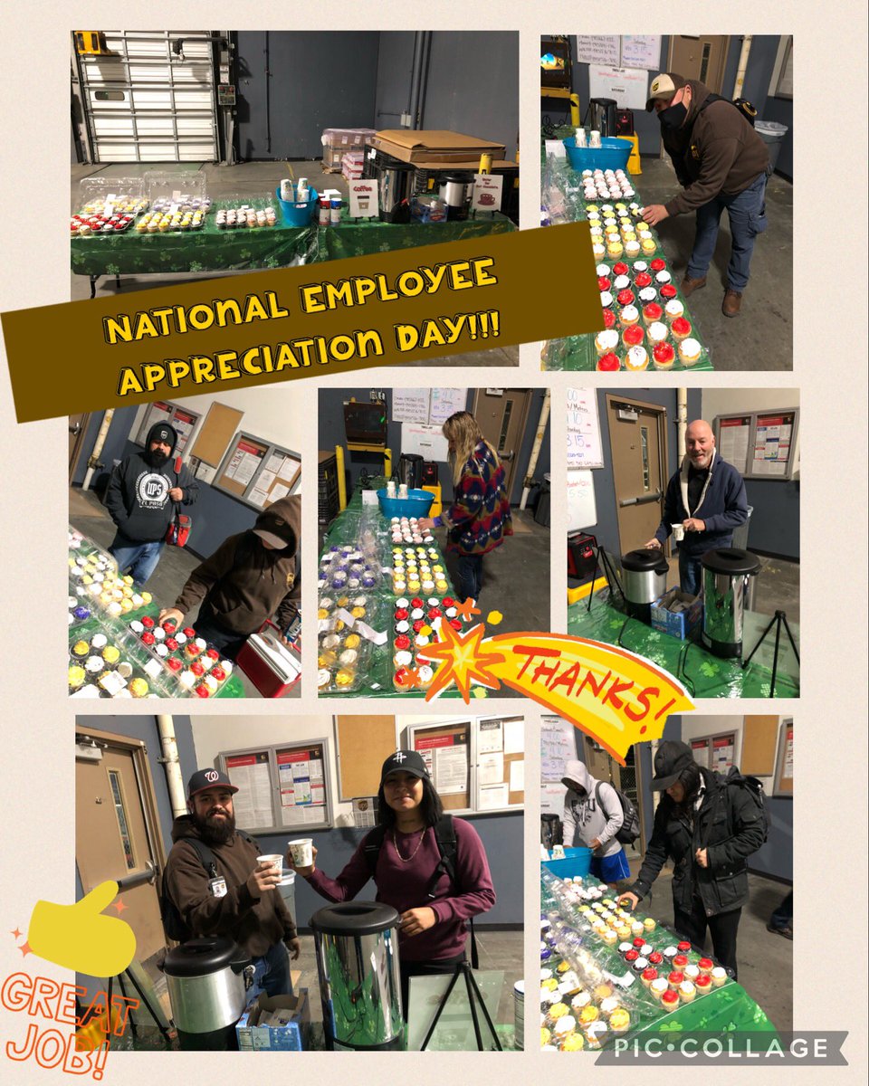 #ElPasoPreload celebrating National Employee Appreciation Day with cupcakes, Hot Chocolate, and Coffee! Thank you for ALL you do #Preloaders! We appreciate your hard work! <a href="/vizcaino_steven/">Steven Vizcaino</a> <a href="/AJamesDova/">Adam James Cordova</a> <a href="/Jenett_Melendez/">Jeanette</a> <a href="/hill_deryl/">Deryl Hill</a> <a href="/UPS/">UPS</a> <a href="/UPSers/">UPSers</a> <a href="/westtxdivision/">West Texas</a> <a href="/eptxsafetysquad/">Safety Squad</a>