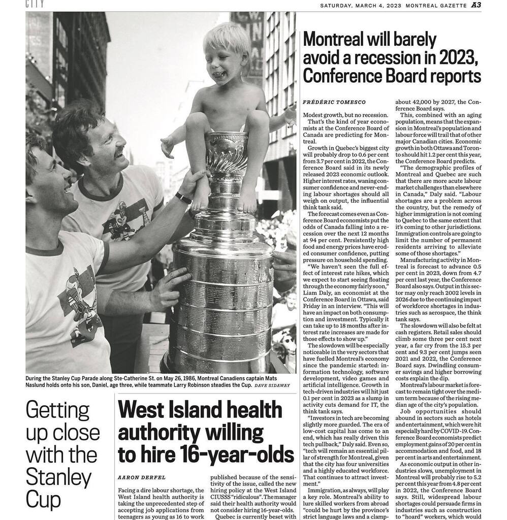 My 3rd Photographic Memory in the Montreal Gazette

Getting up close with the Stanley Cup
RENÉ BRUEMMER

In this weekly series looking back over their exceptionally long careers, we asked our Montreal Gazette photographers to pick out their favourites a… instagr.am/p/CpYikUerSI1/