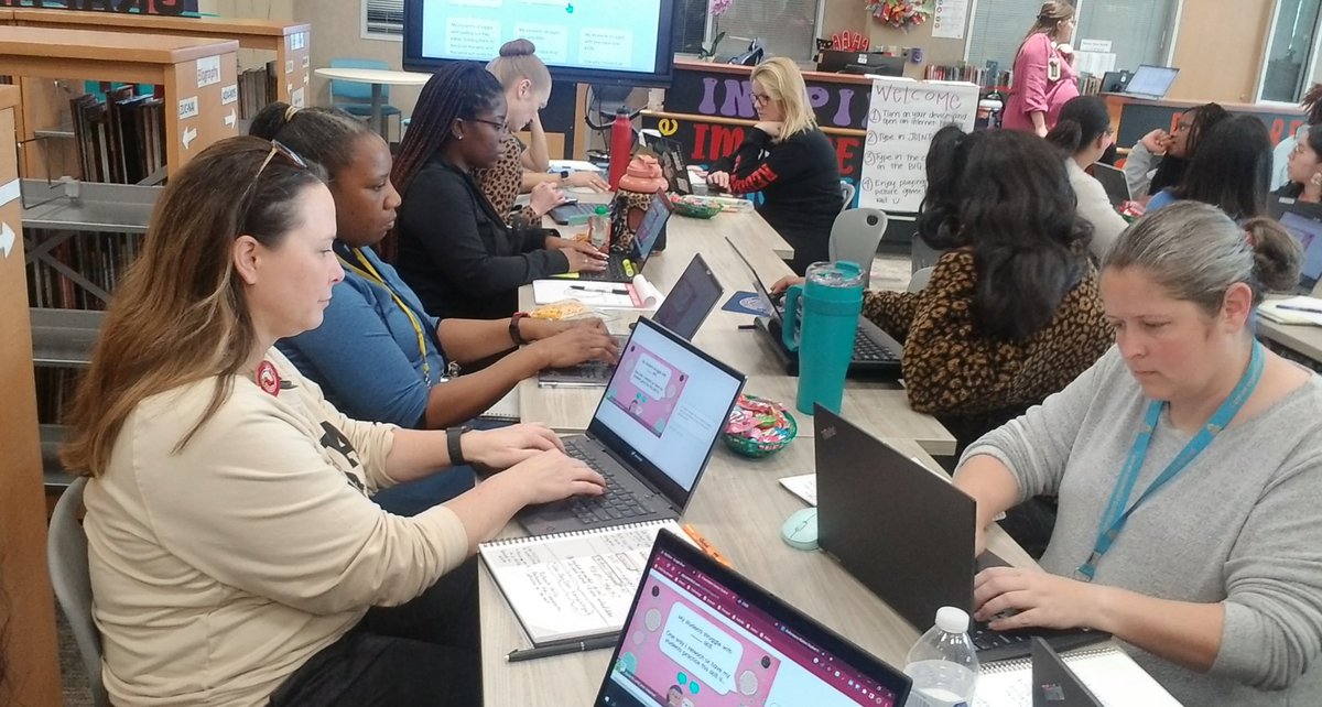jacahern's tweet photo. Started my Saturday sitting with these 5th grade experts! Wow! The reflections, conversations, &amp; planning for students was energized 🤩! Thank you teachers for sharing your weekend with me this morning. @CFISDEmmott #lovemyjob #letyourlearningGLOW #watchusGlow #eaglepride https://t.co/khrHZcKo1I