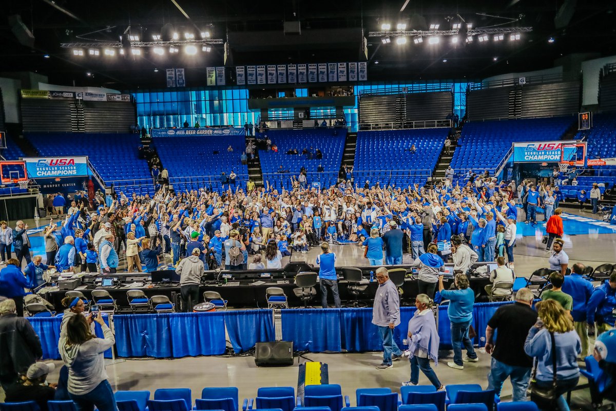 Your #LadyRaiders are looking forward to being the one seed in next week's <a href="/ConferenceUSA/">Conference USA</a> tournament, but today we got to celebrate the program's 20th regular season championship with a few thousand of our best friends!

#BLUEnited | #TrueBlue