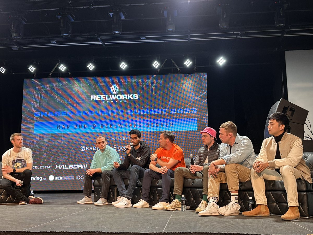 staderlabs_eth's tweet photo. Recently, we had the honor of being a part of the Liquid Staking panel at the #SharedSecuritySummit, a side event at @EthereumDenver.
We spoke alongside some amazing protocols:
@LidoFinance, @Rocket_Pool, @stride_zone, @ObolNetwork, @ankrstaking and @stakewise_io. https://t.co/8gUZbgRakH
