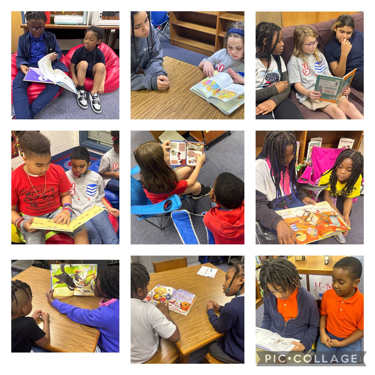 <a href="/HESMacon/">Heritage Elementary</a> Students enjoyed reading buddies for #ReadAcrossAmericaDay &amp; are already begging to read together again! #built4bibb