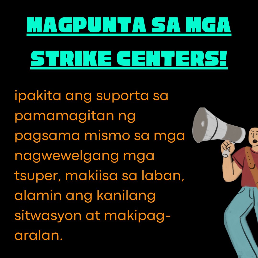 anakbayan_ph's tweet photo. Ma, para po! 💨

Narito ang mga iba't ibang paraan para maipakita ang suporta para sa ating mga jeepney drivers. 

#NoToJeepneyPhaseout https://t.co/cPLmoYiGU6