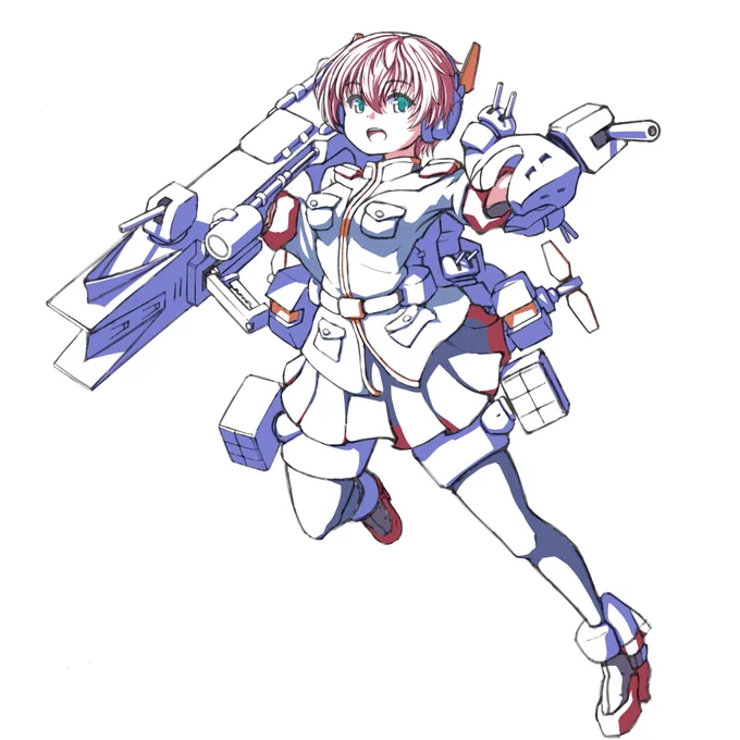 線画+影レイヤーのみのも中々乙で好きなのよね 