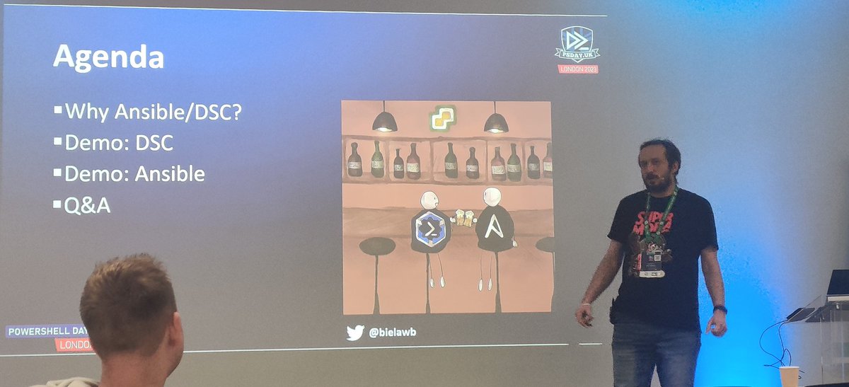 gaelcolas's tweet photo. Just got home from #psdayuk. That was a blast! I really enjoyed delivering the two #powershell trainings, although I had forgotten how it drains your energy.
I did recharge on the conference day by meeting the amazing community we have, and see a few sessions! Thank you all! https://t.co/7kObpngIow