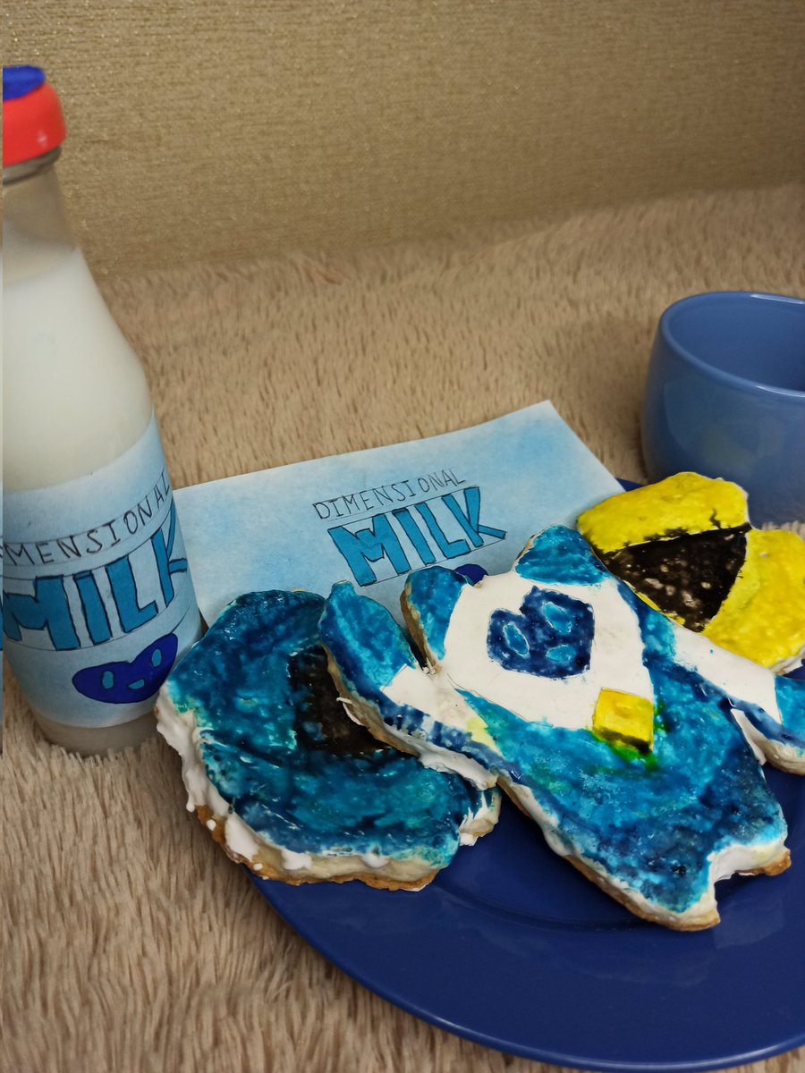 CodeX_mint's tweet photo. @DimensionalsRPG COOKIES 🍪 AND MILK! 🍼

What could be better than food?🤔 Only SWEET food.🤤 So today my entry is tasty cookies made in Dimensionals style.🤩 It's all hand made and hand designed 🎨 

⬇⬇ Receipt ⬇⬇ 

#DIMENSIONALSARMY https://t.co/E0XnSk6bTY