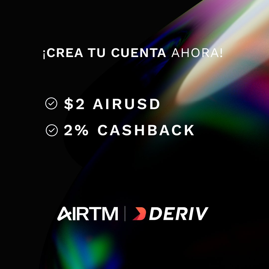 airtminc's tweet photo. En marzo, crea tu cuenta en 𝗔𝗶𝗿𝘁𝗺 a través de @Derivdotcom, verifícala y obtén $𝟮 𝗔𝗶𝗿𝗨𝗦𝗗𝘀 para comenzar a realizar transacciones. 💸👩🏽‍🏫👨🏽‍🏫📈 
Puedes abrir tu cuenta con este link.⤵️
https://t.co/z3GXcWaKg7 https://t.co/0K3MzINrPM