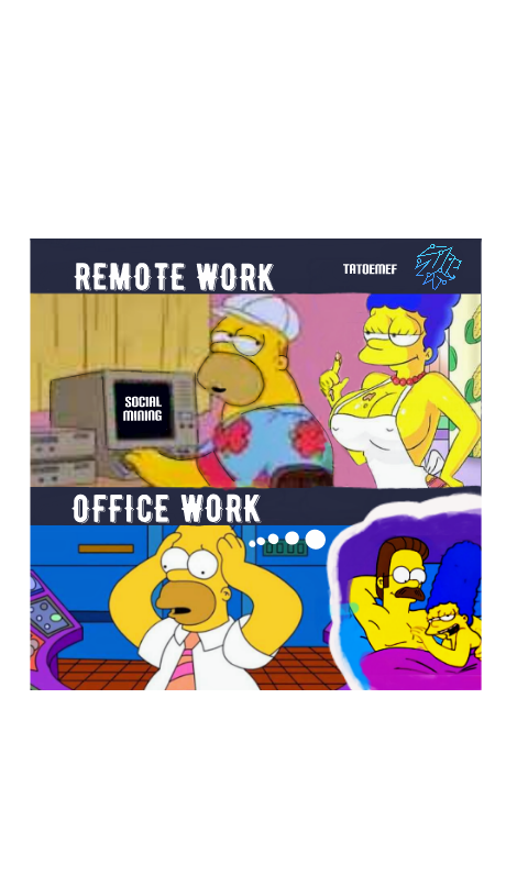 tatoemef's tweet photo. #OfficeVsRemote
Both remote work and office work have their advantages and disadvantages. Everyone has a personal experience, however this situation is one with which you could identify.
@TheDAOLabs generates jobs through #SocialMining. #DAOVERSE 🔥 #community https://t.co/MwNlq9NJzJ