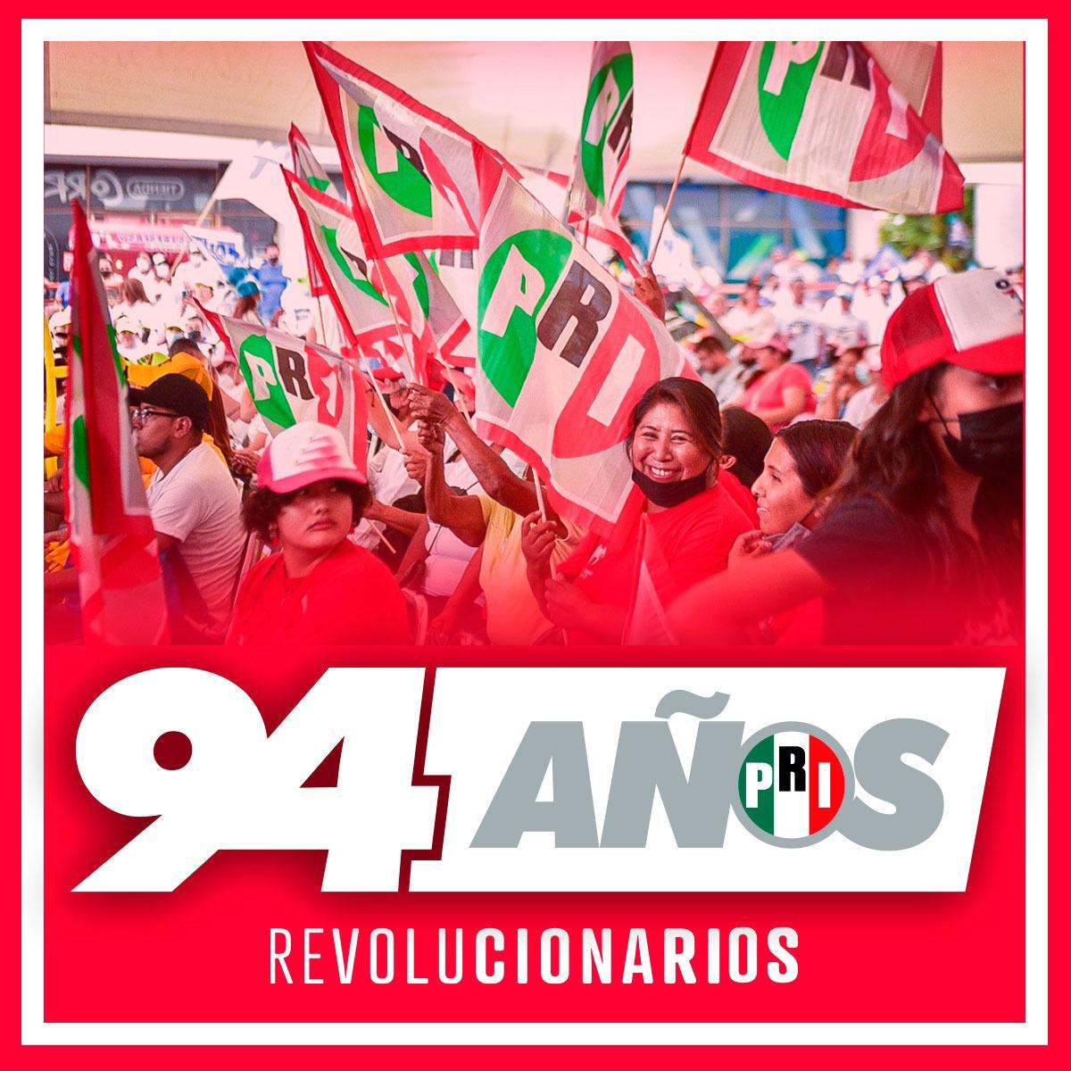 LauHaro's tweet photo. En estos #94AñosPRI hemos dado grandes resultados y hemos dejado un legado institucional imborrable.

Las y los priistas estamos de fiesta, hoy celebramos  #94AñosPRI, en los que hemos demostrado que somos el partido con más experiencia y capacidad. https://t.co/H8lWmiOwXn