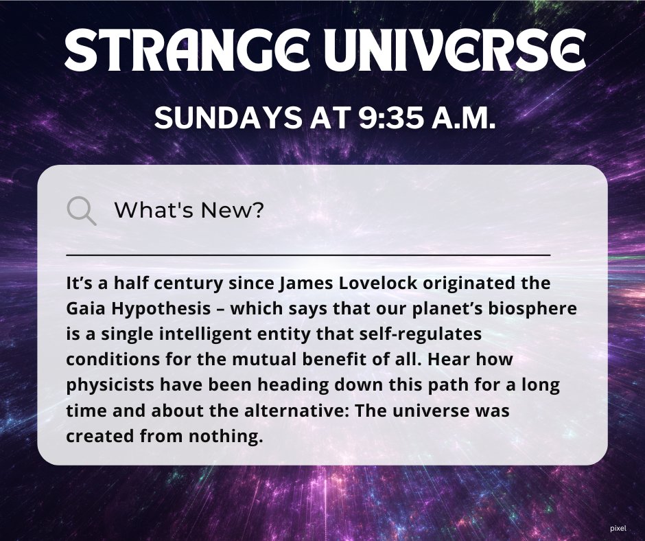 WAMCProgramming's tweet image. Strange Universe airs tomorrow morning at 9:35 am! @WAMCRadio 
wamc.org/show/strange-u…