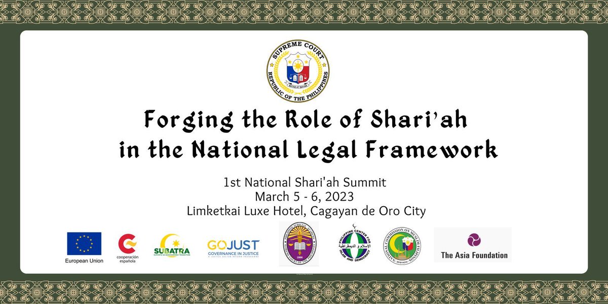 It's Day 1 of the historic 1st National Shari’ah Summit: Forging the Role of Shari’ah in the National Legal Framework. Watch it live online via the Supreme Court YouTube channel:

Day 1: youtube.com/live/bGUkJAmbS…