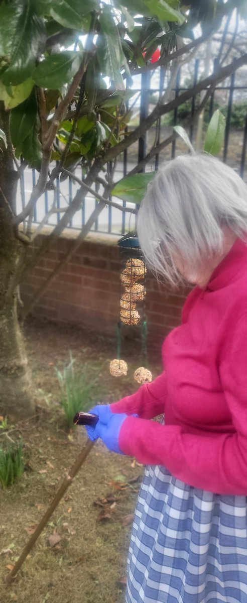Busy day today finishing off our fat balls for the birds, a nice walk around the gardens to hang them all...we even found a birds nest in one of our ornaments.Then we made a start planting some of our seeds ready for our colourful gardens this year #moveintomarch #SpringIsComing