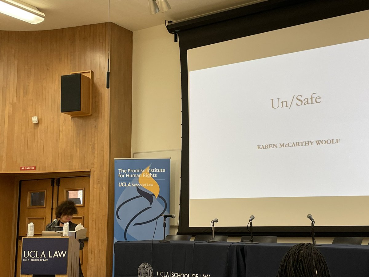 Closing out the day with a poetry reading from our former Poet in Residence @KMcCarthyWoolf @PromiseInstUCLA @UCLA_Law @UCLA_JILFA