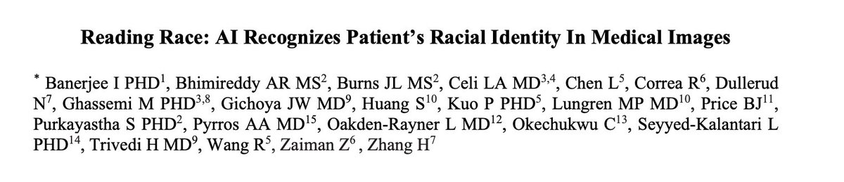 irenetrampoline's tweet image. One paper to recommend on societal bias in ML, health, and science?
 - @judywawira: &quot;Reading race&quot; Banerjee et al
 - @lgw_:  &quot;Everyone wants to do the model work&quot; Sambasivan et al
 - @MarzyehGhassemi: &quot;Fallacy of AI Func&quot; Raji et al
 - Me: &quot;Ethical ML for healthcare&quot; Chen et al