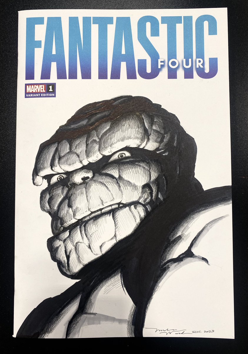 MalachiWard's tweet image. The Thing!! Sketch cover commission at #ECCC2023