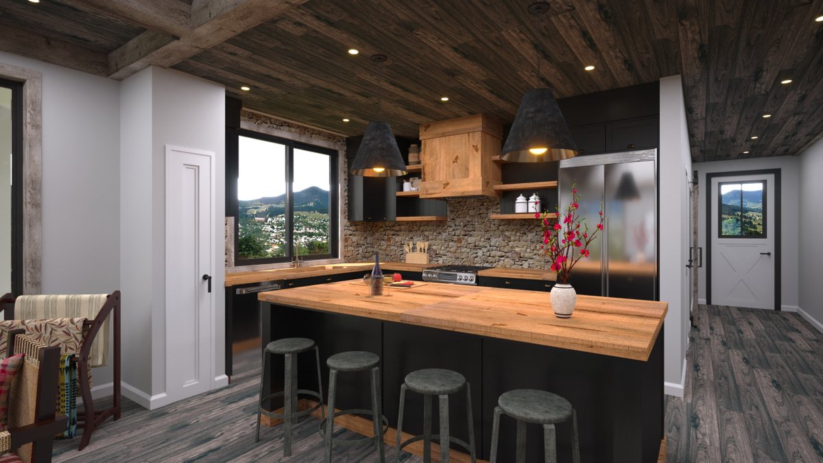MarkStewartHome's tweet photo. Have you seen Freedom 46? 🌲🏠 Check out this lovely two-story rustic barn house plan recently created by our design team. Details &amp; more photos here: https://t.co/tLgqtr8DQQ #barndominium  #barnhouse #homedesign https://t.co/eDRXFjxe19