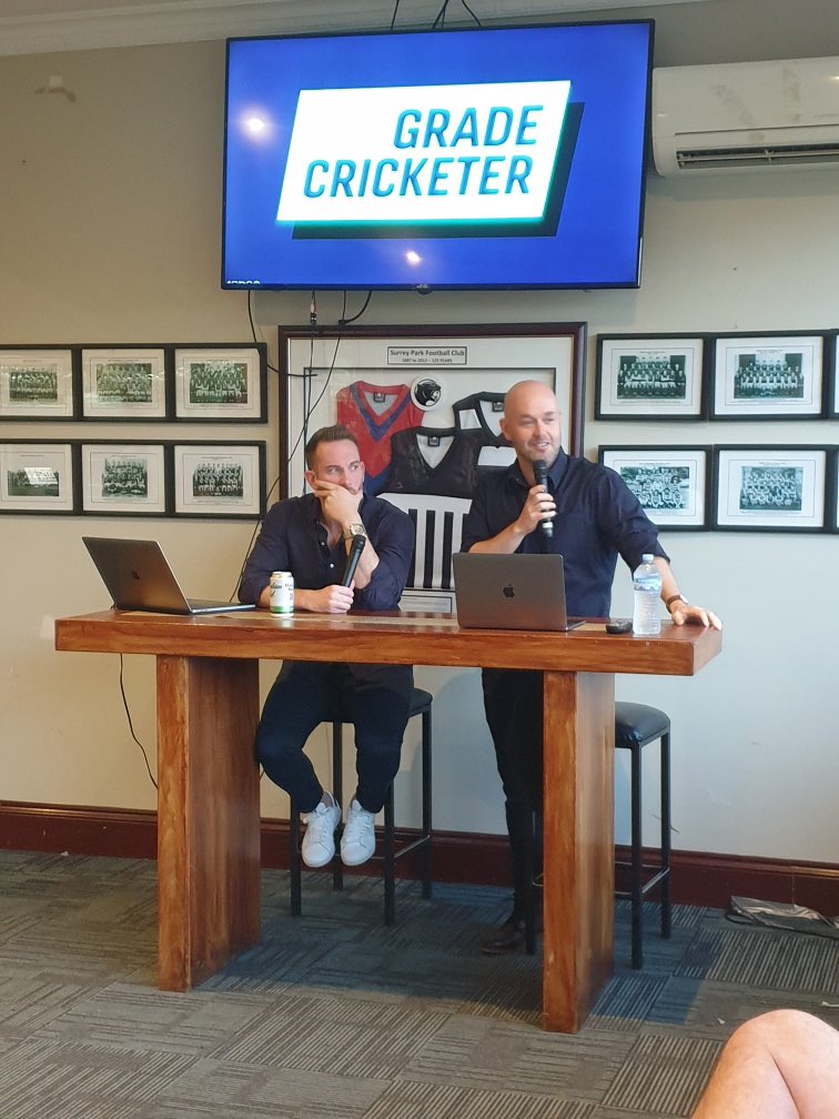 Surrey Hills CC (@surreyhills_cc) on Twitter photo What a brilliant event at Surrey last night. <a href="/gradecricketer/">The Grade Cricketer</a> absolutely knocked it out of the park. Thank you Sam and Ian. You had us in stitches the entire evening and your segment on “things overheard at Surrey Hills Cricket Club” will be talked about for decades. What a brilliant event at Surrey last night. <a href="/gradecricketer/">The Grade Cricketer</a> absolutely knocked it out of the park. Thank you Sam and Ian. You had us in stitches the entire evening and your segment on “things overheard at Surrey Hills Cricket Club” will be talked about for decades.