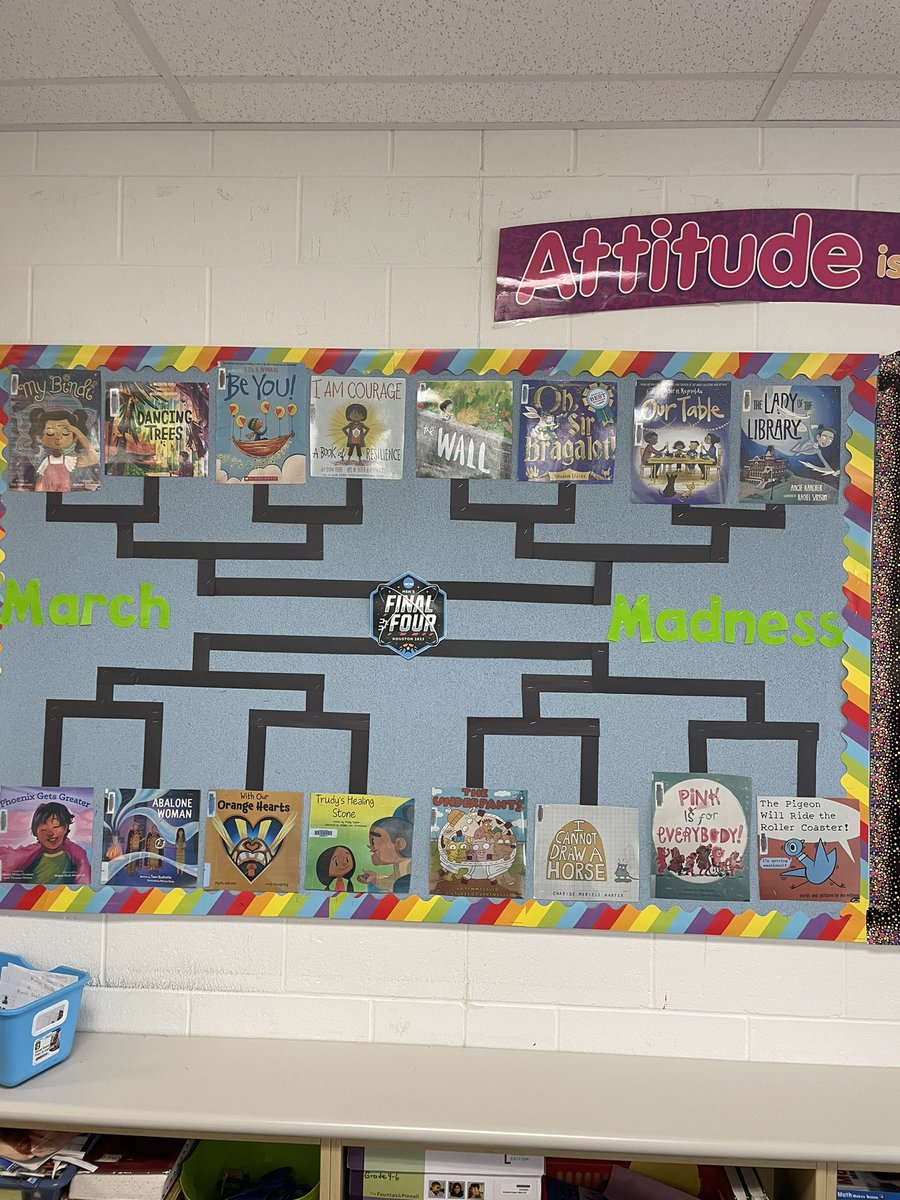 Fours2021's tweet photo. March madness Read off - Road to the final four has started. Students are excited as we launched the 16 books. @ga_library @GAngelsMilton https://t.co/WDD0SqpMH0