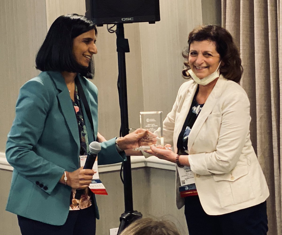 FredWuMD's tweet image. To kick off the #ACCACPC section meeting, our incoming chair, @RituSachdevaMD, presented Dr. Arwa Saidi with a token of our gratitude for her years of chairing the Adult Congenital &amp;amp; Pediatric Cardiology Section Leadership Council! Thank you, Arwa!