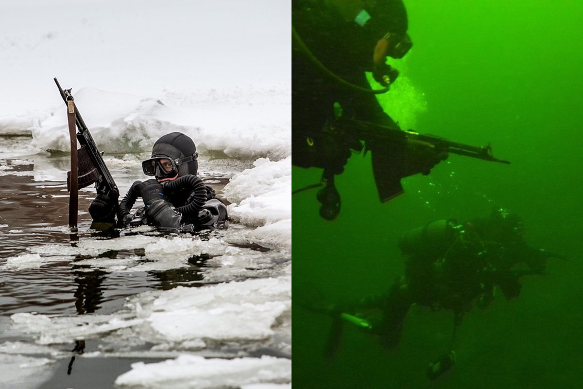 eternalfilth's tweet photo. APS underwater assault rifle (автомат подводный специальный) was the the weapon of soviet frogmen. designed in the early 70s. https://t.co/F0bhnhh9X4