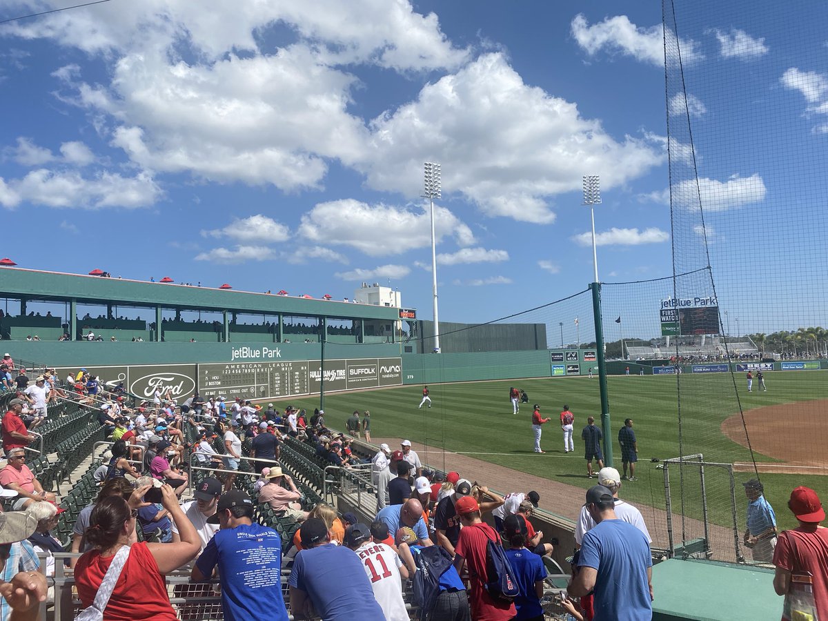 JM57Moore's tweet photo. I’ve been a Red Sox fan since I was a kid when my father would take me to see the Louisville Colonels AAA baseball games. First time at Fenway South at Ft. Myers. #SpringTraining2023 #RedSox https://t.co/GeK3my5ZY1