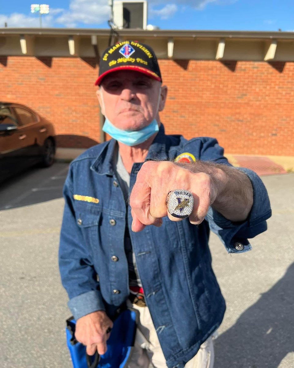 AthleticsVarina's tweet photo. Coach Woody Sanderford sadly passed away today.

He was a @VHS_BlueDevils alumni, Marine, @VHS_Science teacher and Dept Chair, and @VarinaFootball Coach.

The Varina Community lost a legend today.

Rest easy Coach Woody! https://t.co/CqN98ckjW2