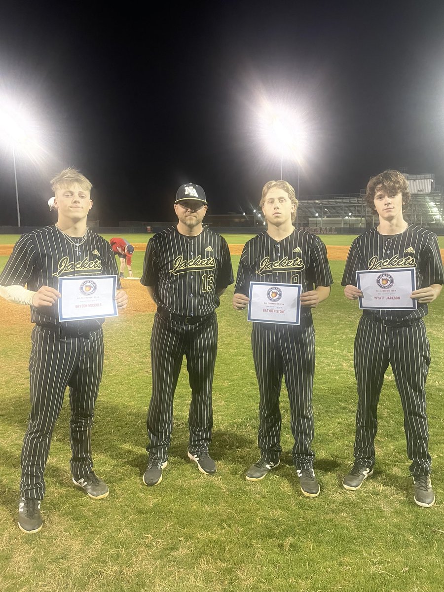 PeachRidgeInv's tweet photo. Congratulations to Wyatt Jackson All-Academic Team. And Brayden Stone and Bryson Nuckles All-Tournament Team #BallOnTheRidge https://t.co/BHHQw3Dfnv