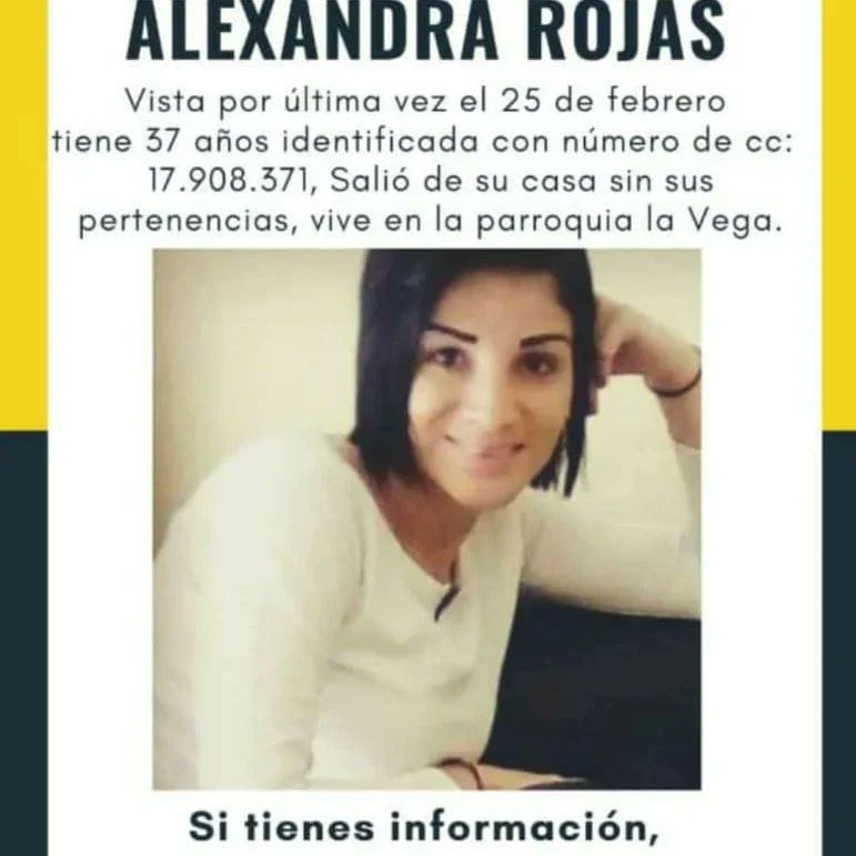manuelita1504's tweet photo. #Rt
#4Mar
#URGENTE
Alexandra Rojas
C.I. 17.908.371
#Desaparecida 
Al parecer vista en #Macuto #PlayaSanLuis
#LaGuaira
#BuscarlasHastaEncontrarlas
#DóndeEstáAlexandra
#DesaparecidasVzla
@TarekWiliamSaab
@DouglasRicoVzla 
@Gob_LaGuaira
@TwttVARGAS
@Gaes45_LaGuaira 
@Cmdte45laguaira https://t.co/hUDUY63rlQ