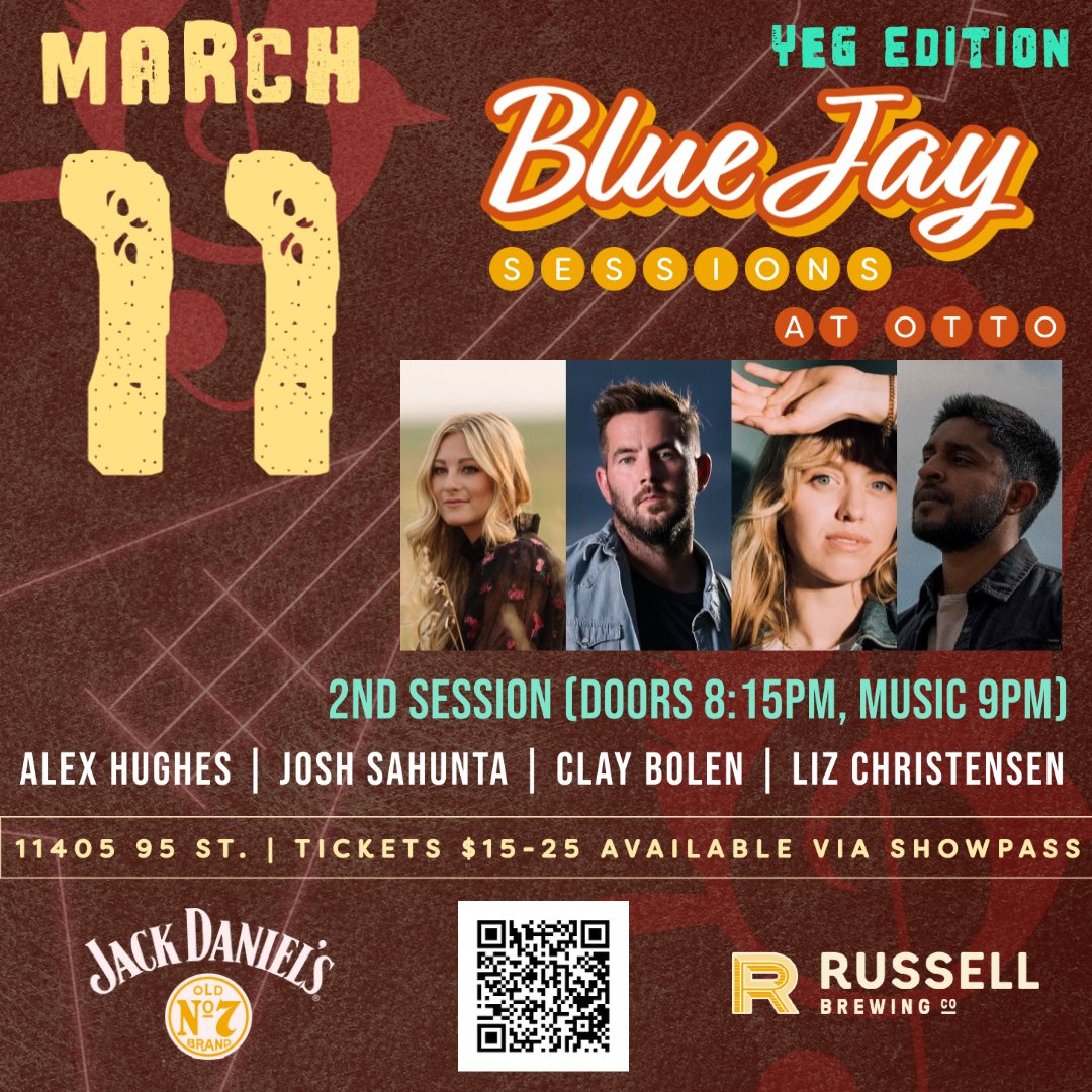 🚨 LOW TICKET ALERTS 🚨 

🎵10 seats left for March 9 1st AND 2nd sessions
🎸10 seats left for March 10 2nd session
🎙️4 seats left for March 11 2nd session

Snag seats via <a href="/showpassevents/">Showpass</a> while ya can, #yeg! 👇👇 showpass.com/blue-jay-sessi…