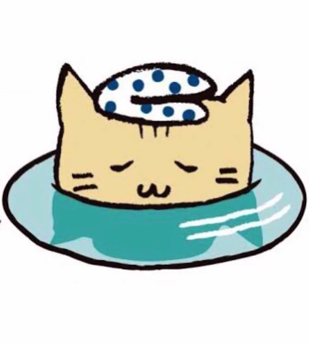 Nukunuku-san, a cat who enjoys bathing in hot springs, is the mascot of Manyo Club, a hot springs hotel in Yokohama City. 