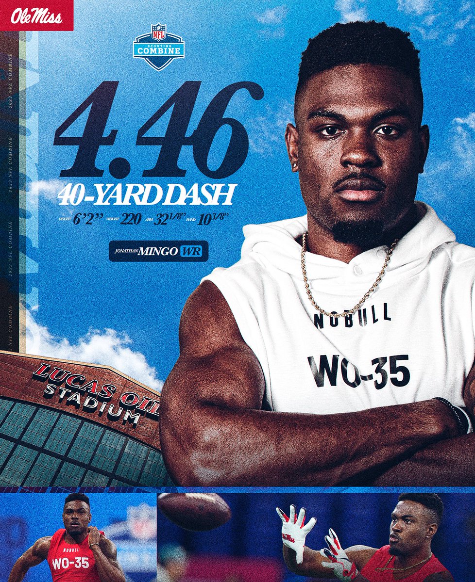 6’2”, 220 lbs, 4.46 💨

<a href="/ogmingo1k/">Ogmingo1k</a> | #ProMindset 

📺 #NFLCombine March 2-5 on @NFLNetwork