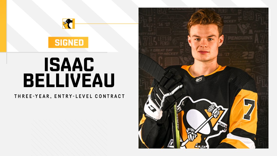 Penguins_VAVEL's tweet photo. Los @penguins ✍️🏻 firman al defensa Isaac Belliveau un contrato de nivel entrada de 3️⃣ años #NHLesp #Pens #LetsGoPens #NHL https://t.co/y0jzZ7j0M4