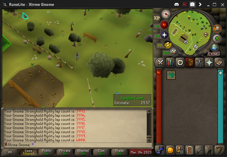 FelixDS_AC's tweet photo. @JagexLottie Would there be a statistic on who has the most laps done on the Gnome Stronghold Agility course? I'm gunning for a world record here. https://t.co/jH4qxUTBM8