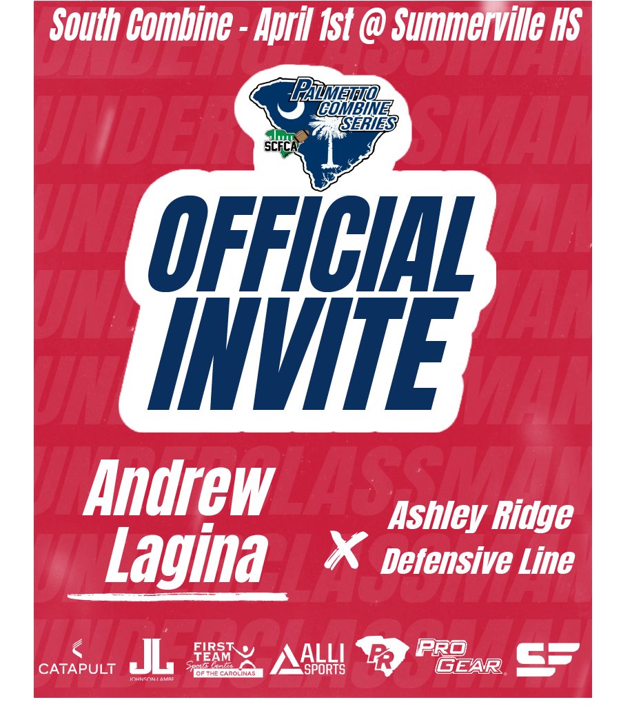 CoachesCombines's tweet photo. Congratulations on being selected to the Underclassman Palmetto Combine Series! See you in Summerville on April 1st at 2:00pm

#Palmetto23 #Emailtofollow #SouthCombine
@SwampFoxesFB @CoachFidler @AndrewLagina @BryceLawhon76 @CodyPeterson123 

Pre-Register:
https://t.co/qggdkPKeZY https://t.co/hcrmpvvwy4
