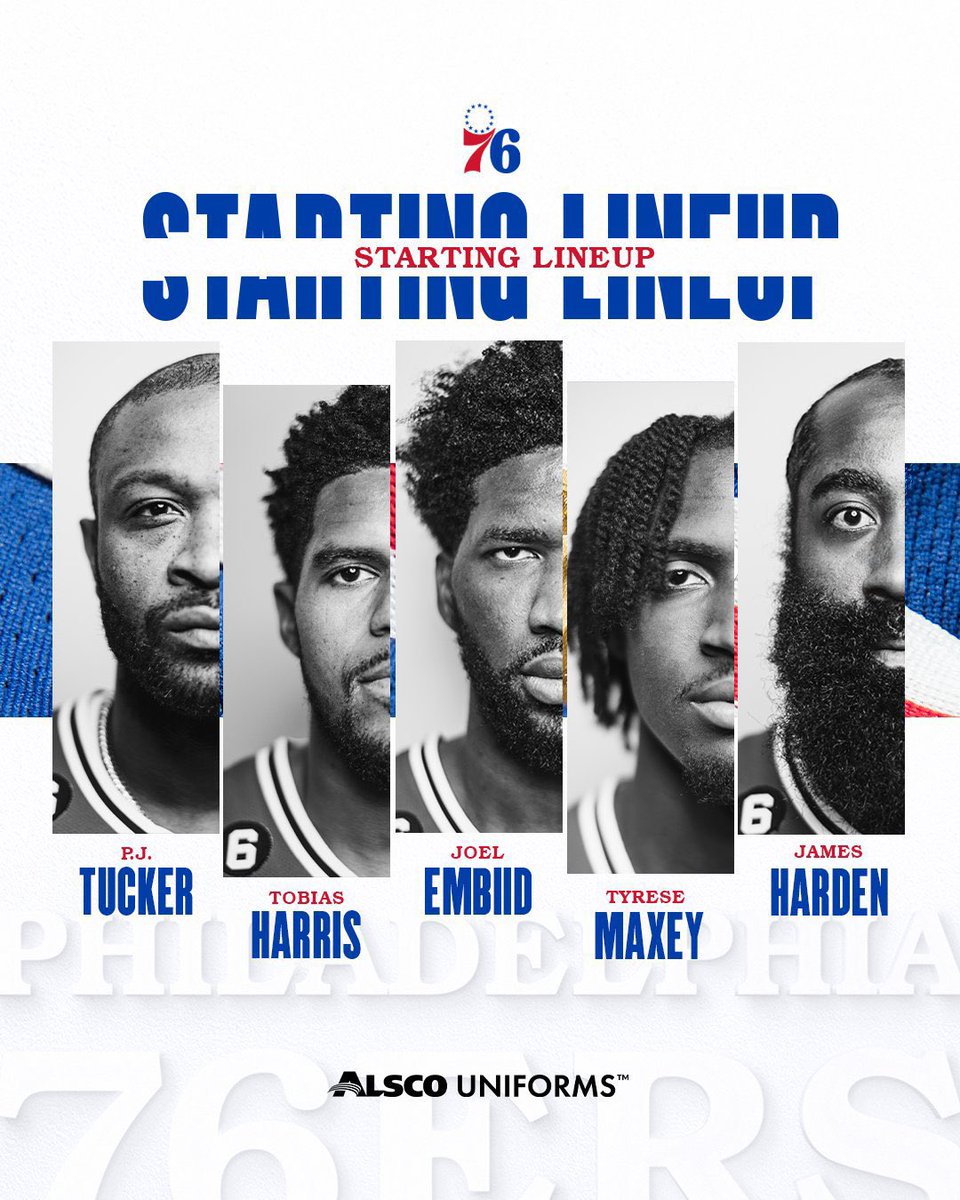 SixersCol's tweet photo. Quintento titular para el match contra Bucks. https://t.co/A6qdcZuEUb